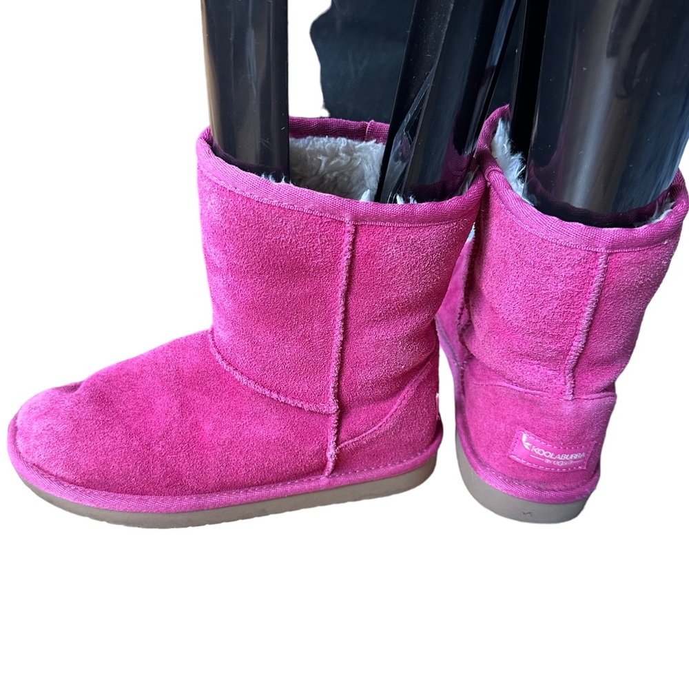 Koolaburra By Ugg Girls Pink Mini Suede Winter Booties Boots Size 2